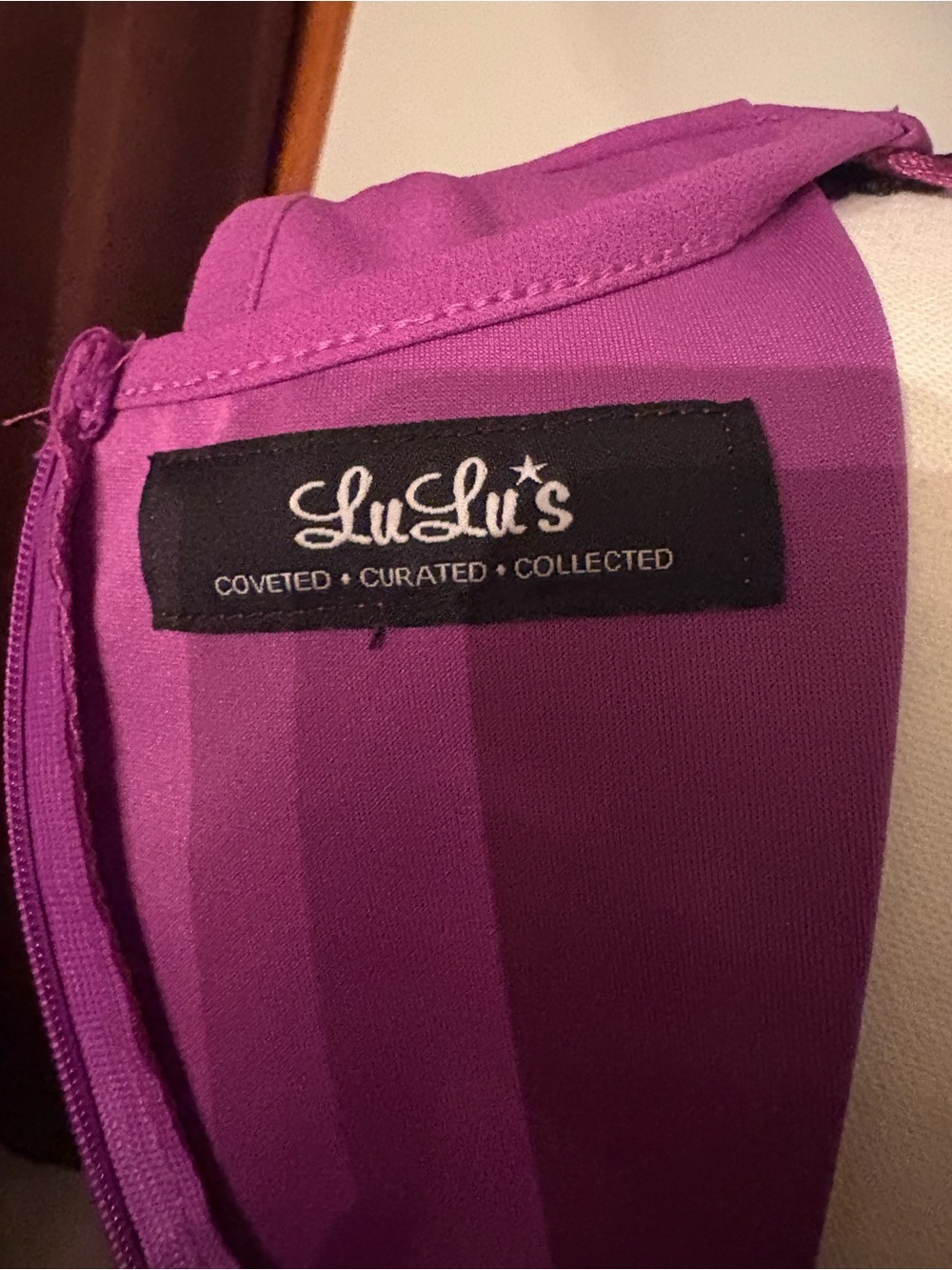 Lulu's Draped V-Neck Sheath Dress in Magenta - Picture 4 of 4